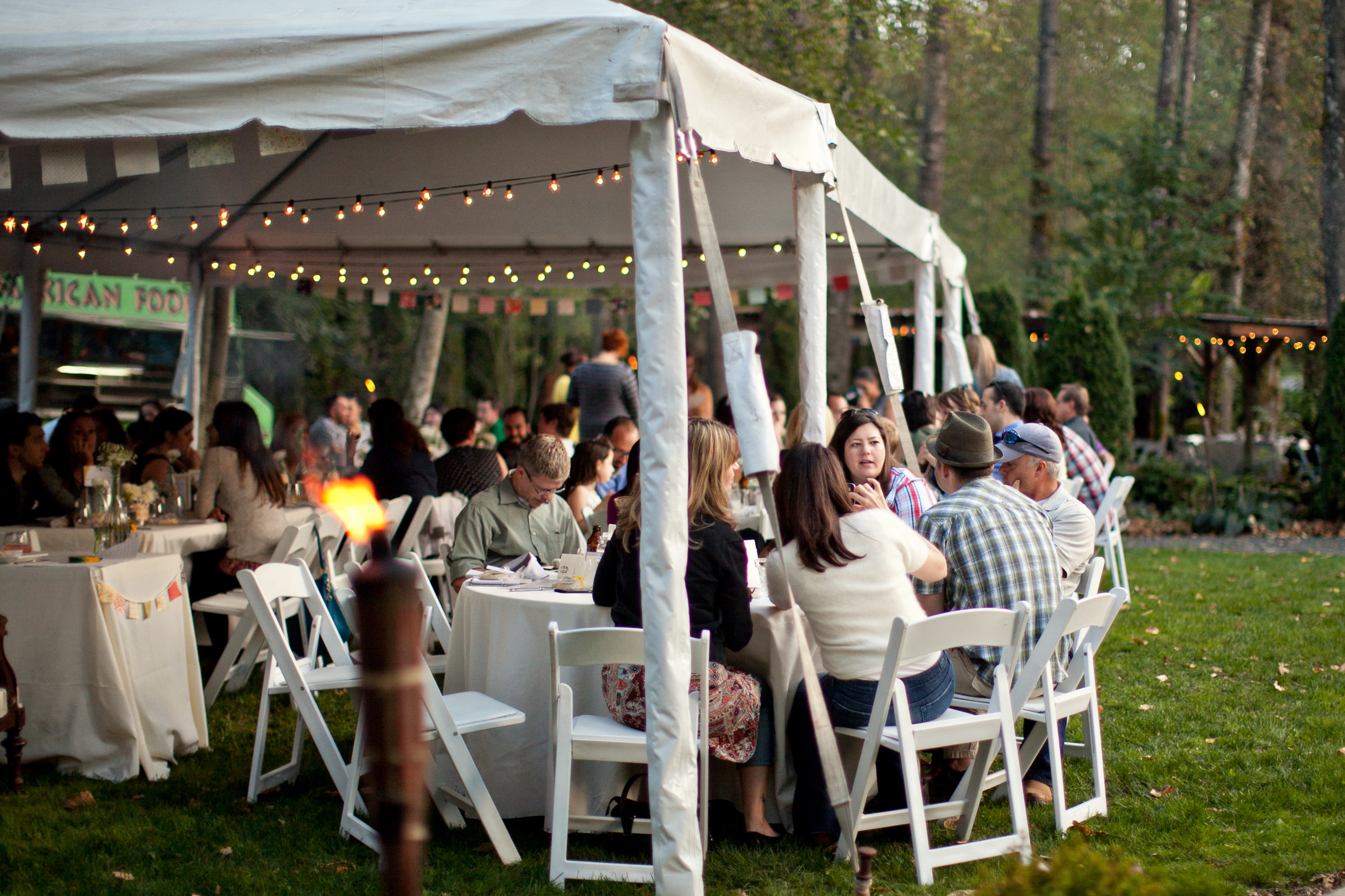 Outdoor Wedding Reception Tent — Events photography by Spice & Ink