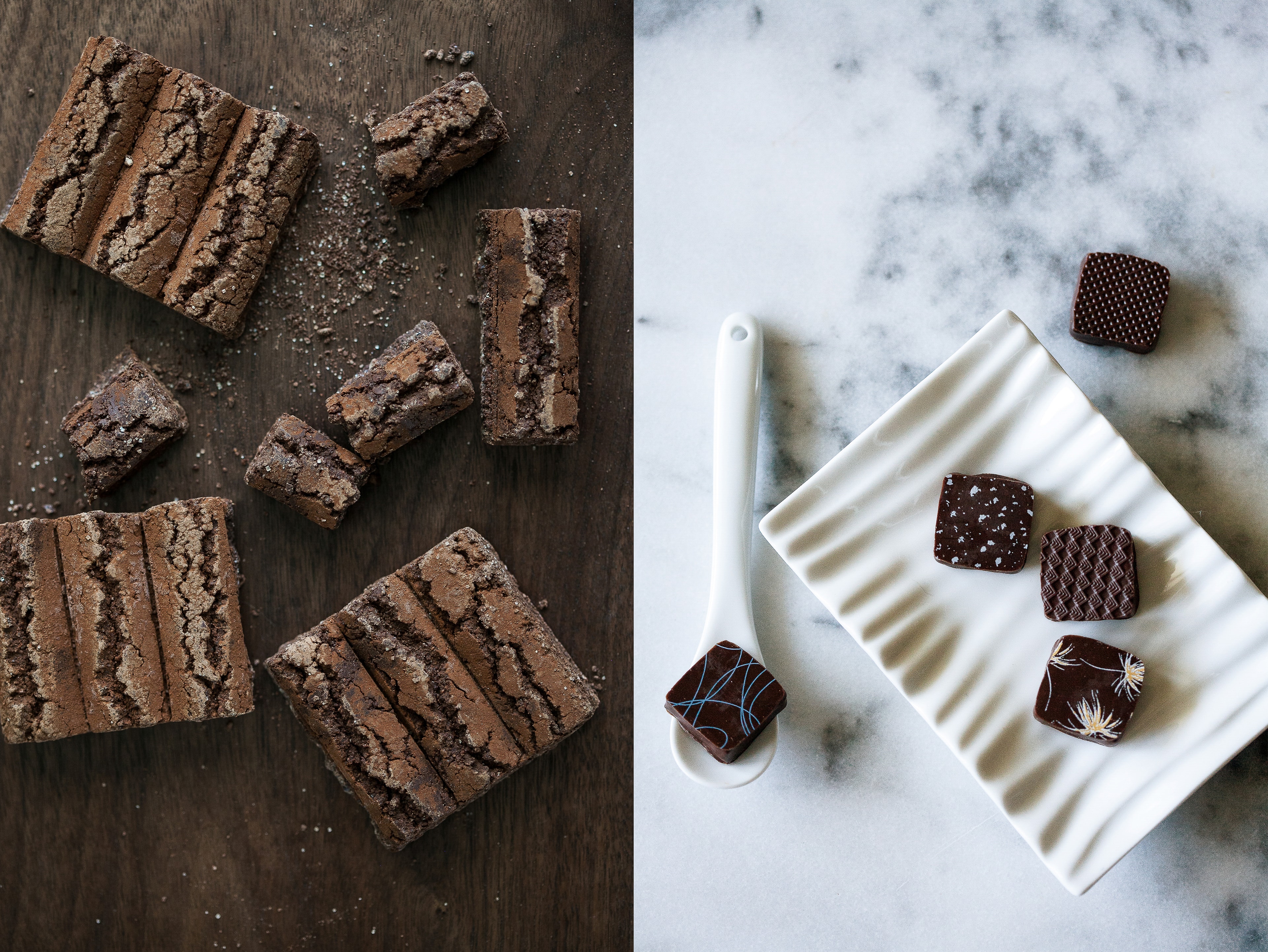 Chocolate Brownies and Truffles — Food photography by Spice & Ink