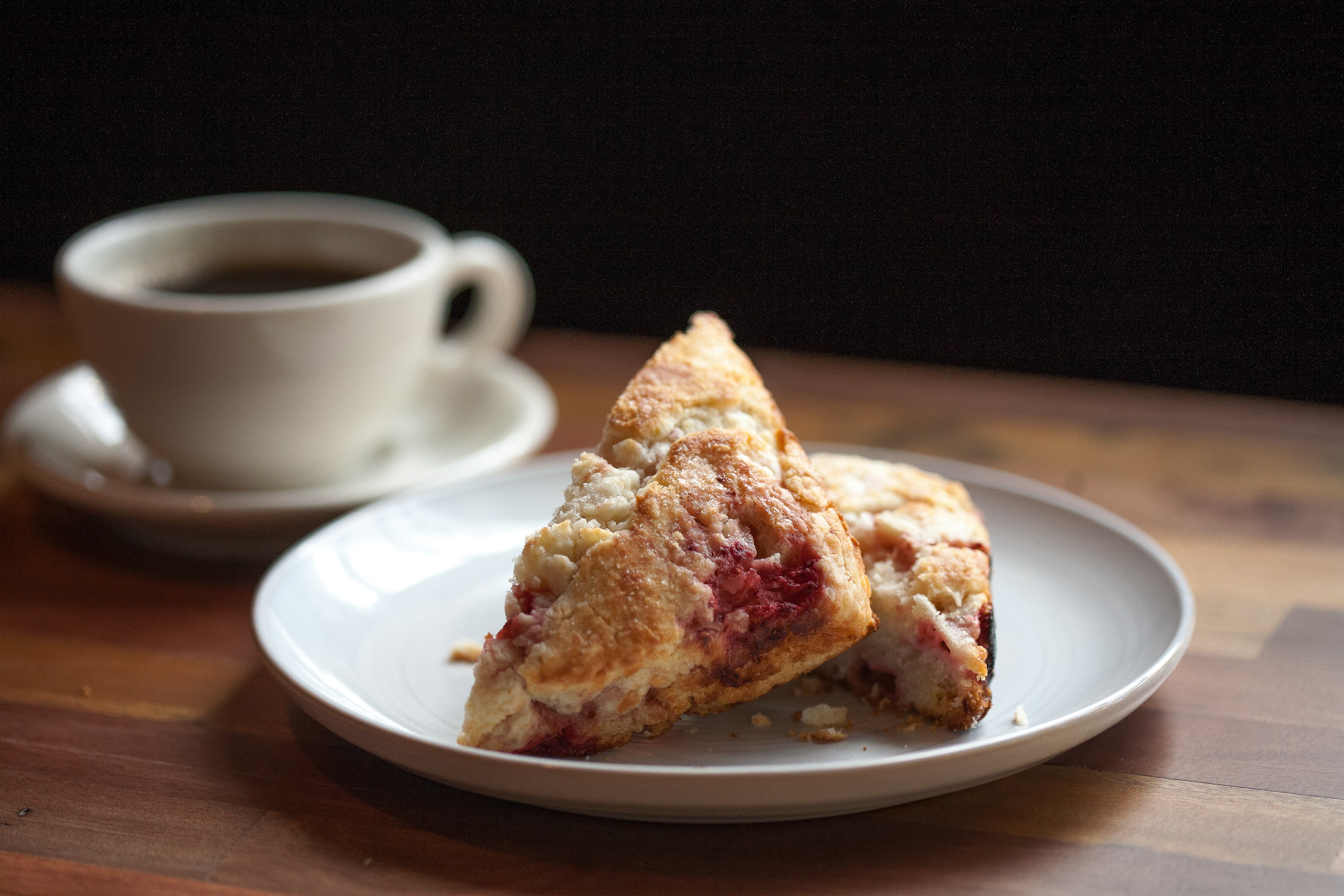 Strawberry Scone with Coffee — Food photography by Spice & Ink