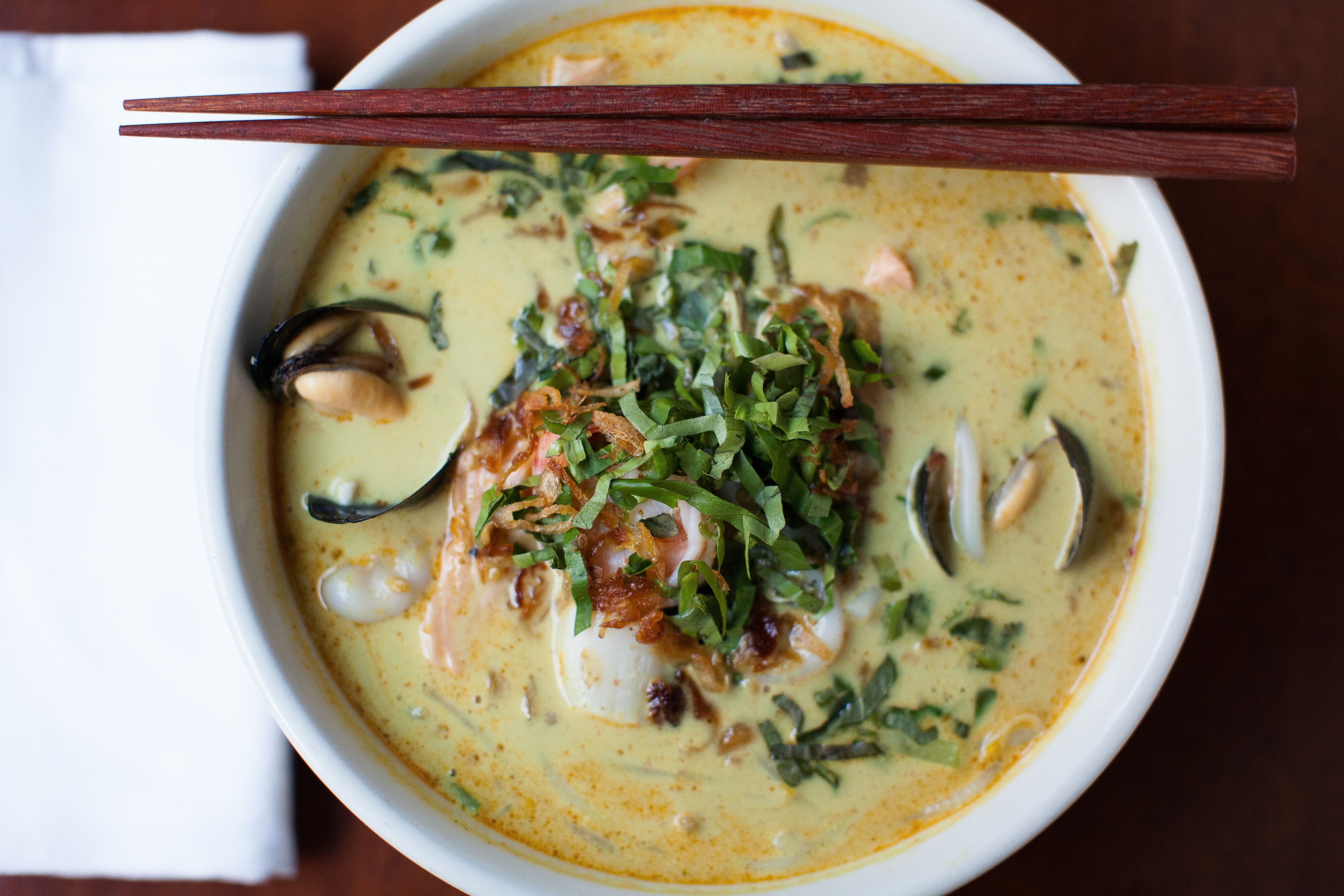 Creamy Seafood Soup — Food photography by Spice & Ink