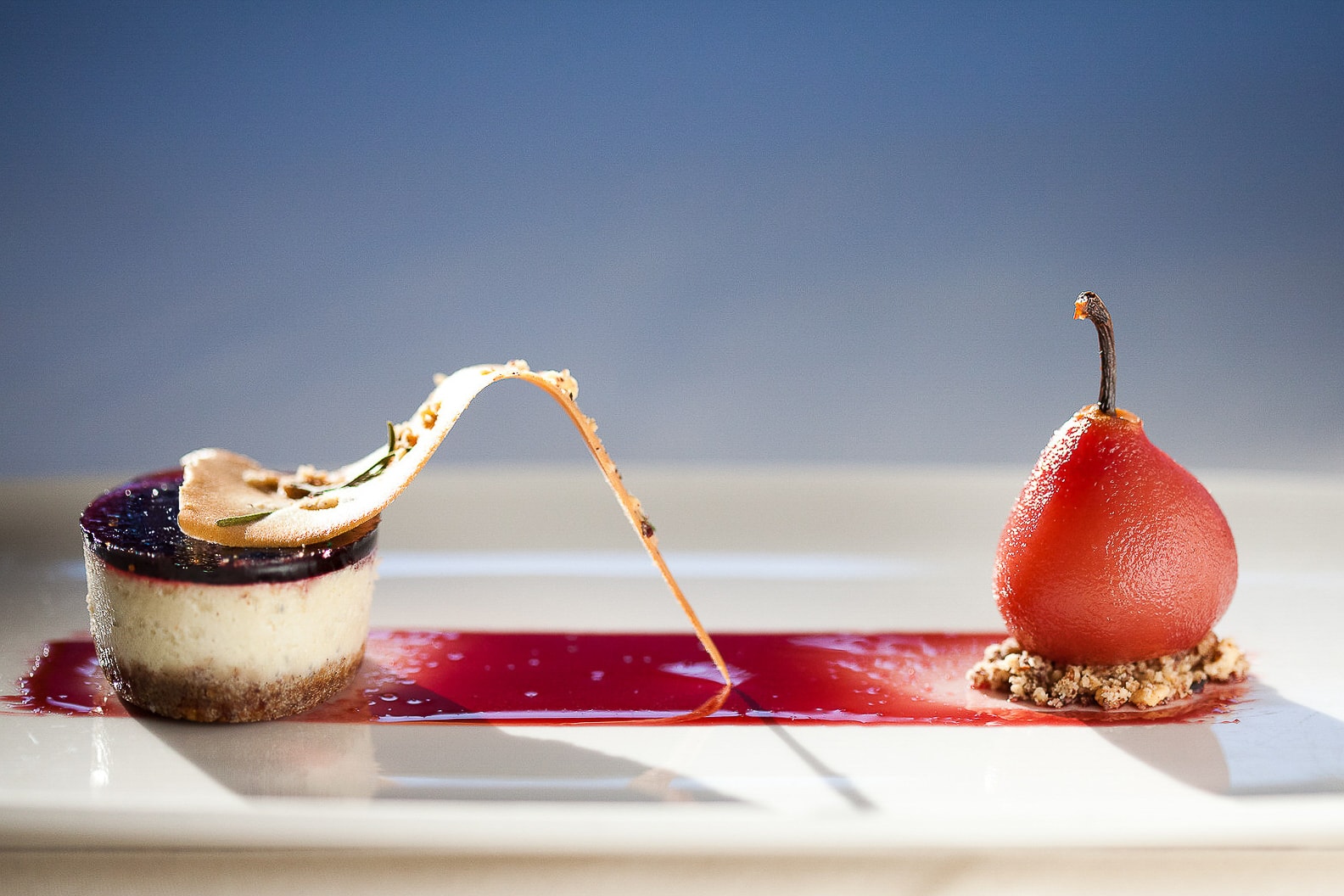 Poached Pear Dessert — Food photography by Spice & Ink