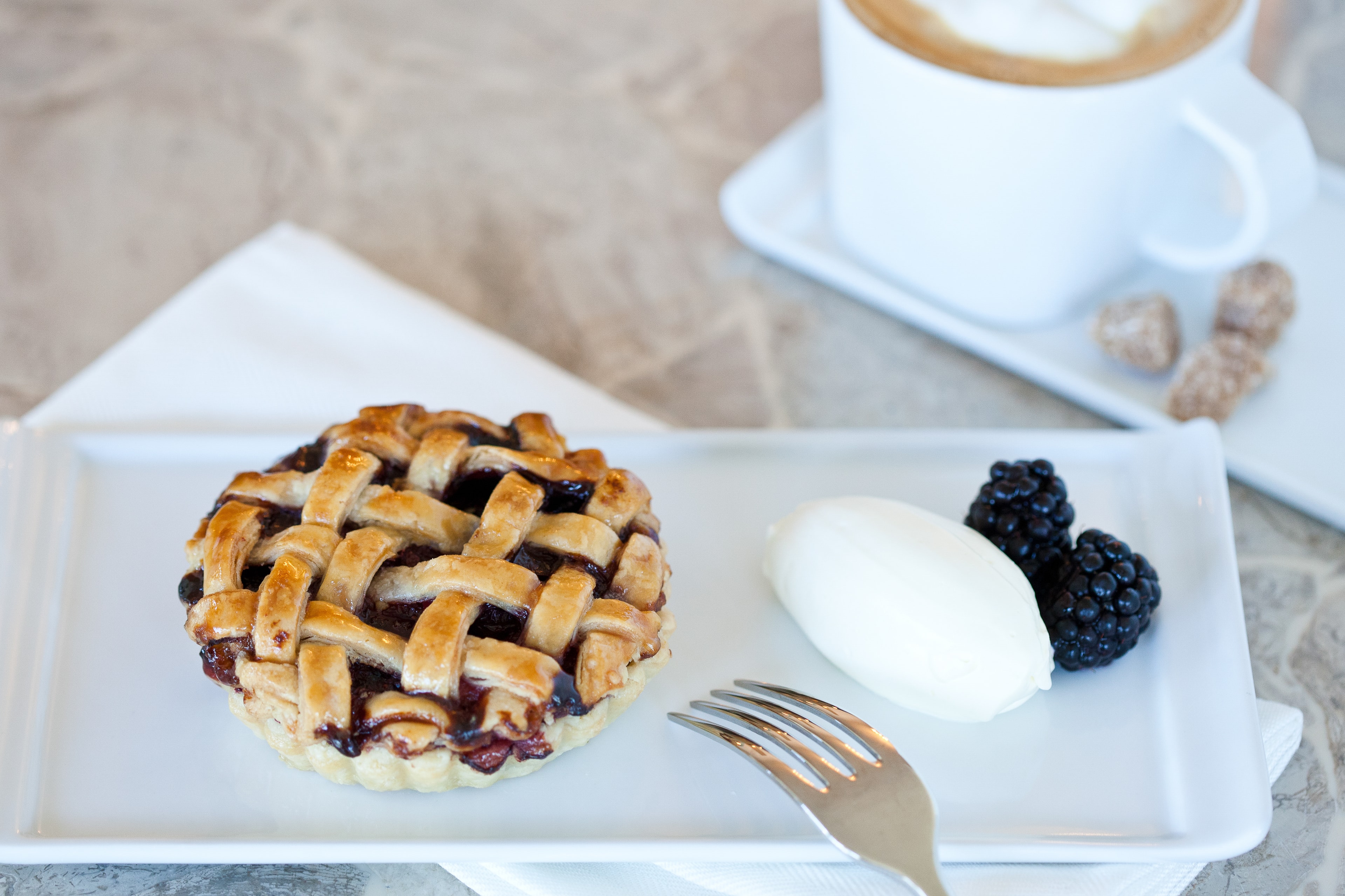 Berry Pie with Whipped Cream — Food photography by Spice & Ink