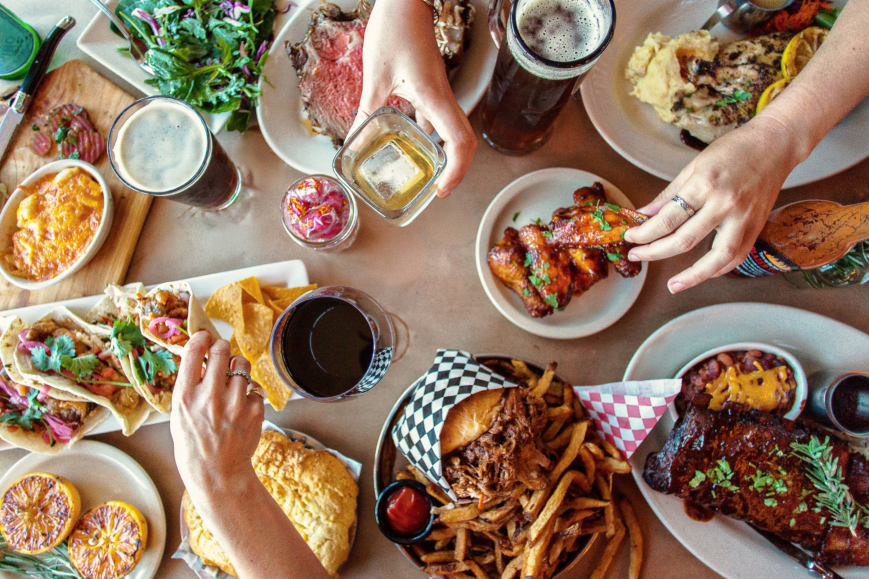 Friends Sharing Tacos — Food photography by Spice & Ink
