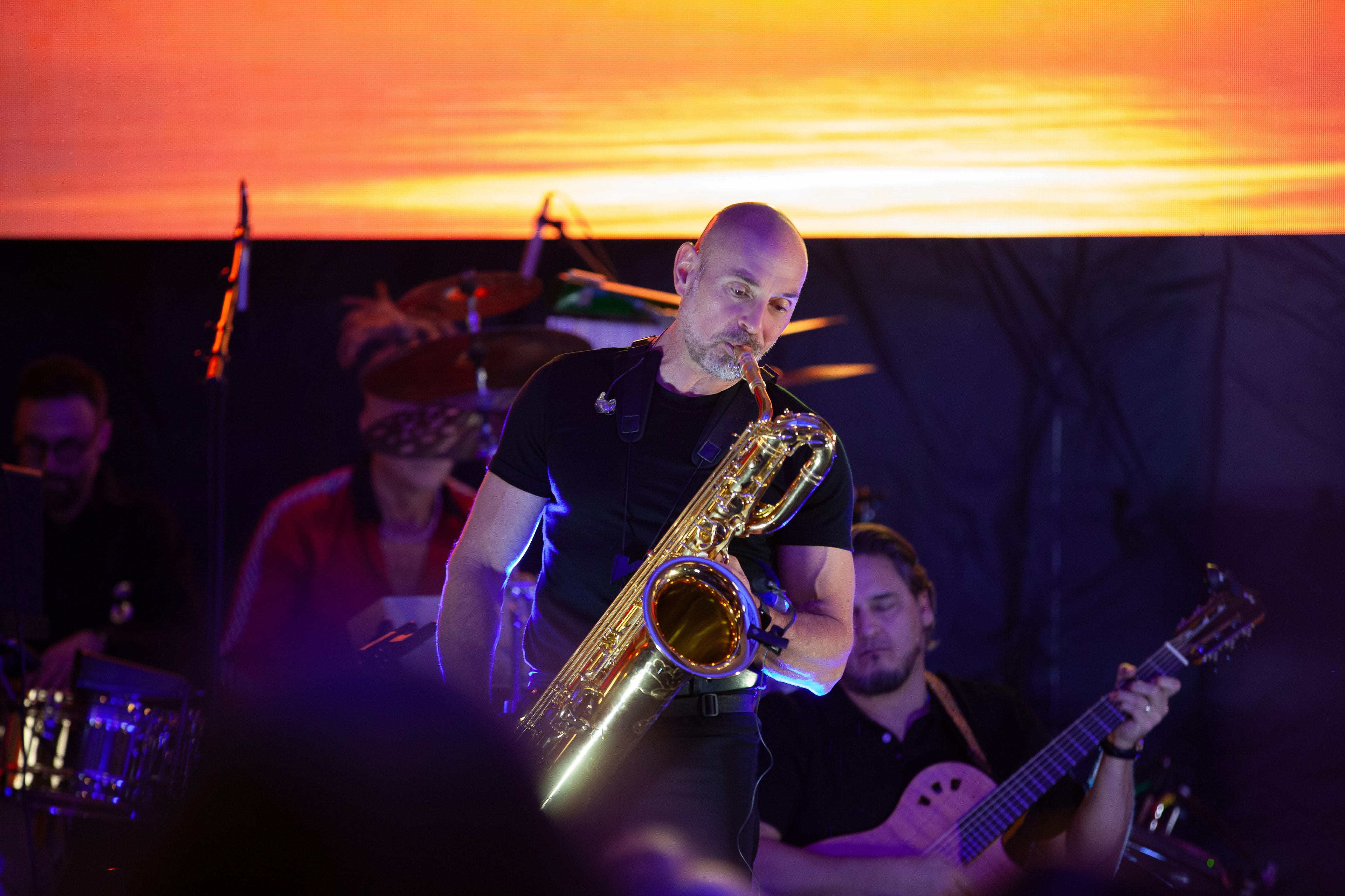 Saxophonist at Sunset — Events photography by Spice & Ink