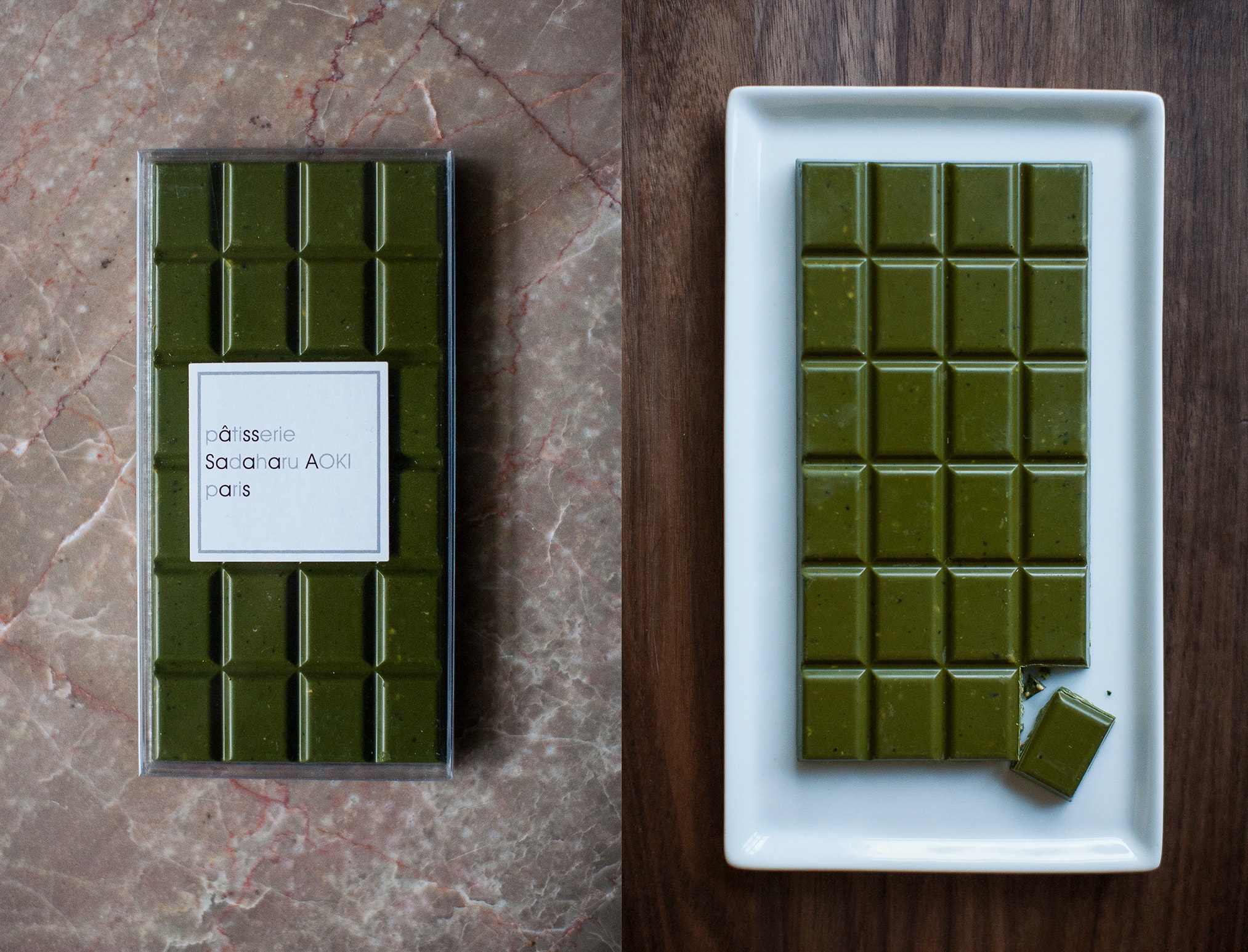 Matcha Chocolate Bars — Products photography by Spice & Ink