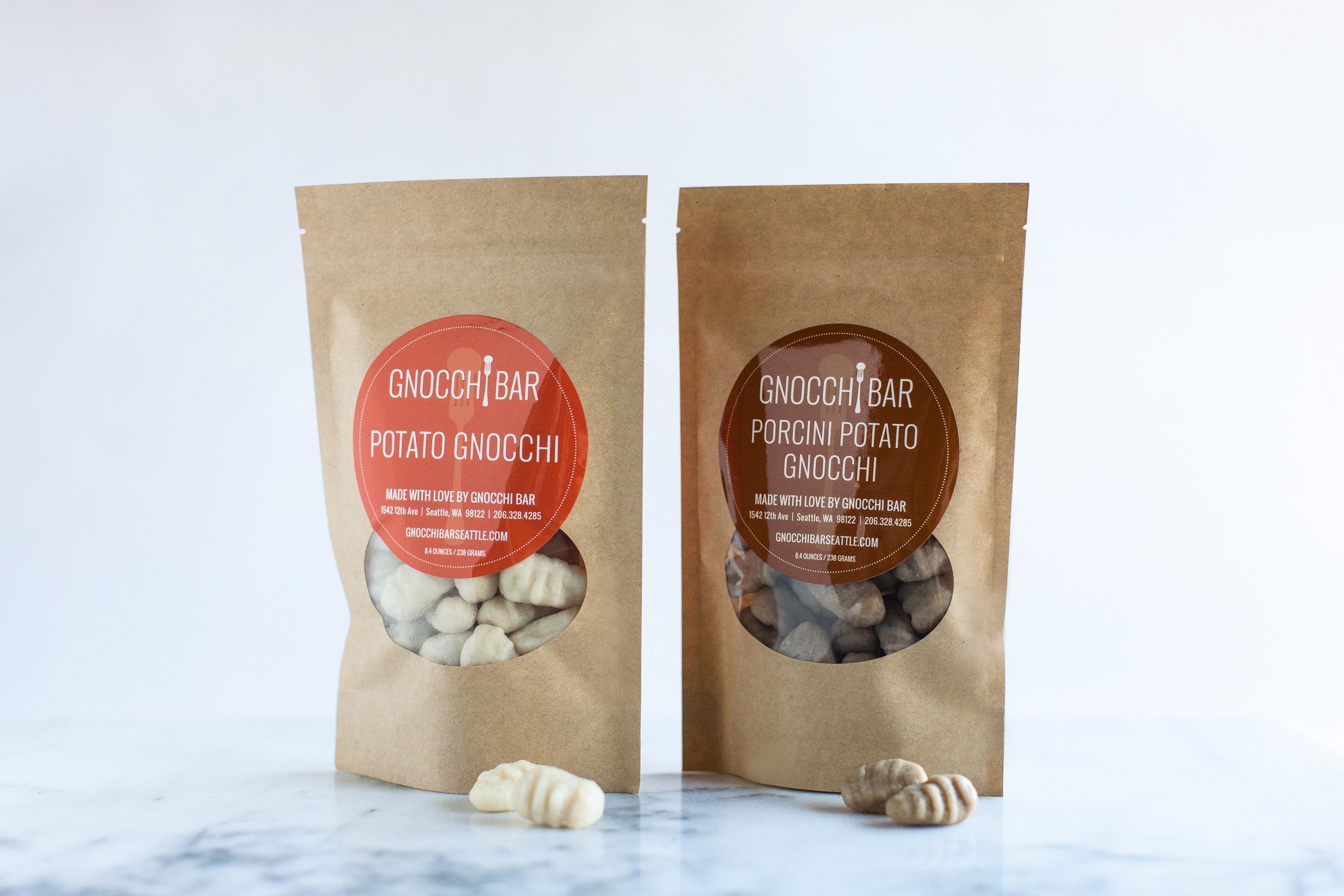 Gnocchi Bar Packaging — Products photography by Spice & Ink