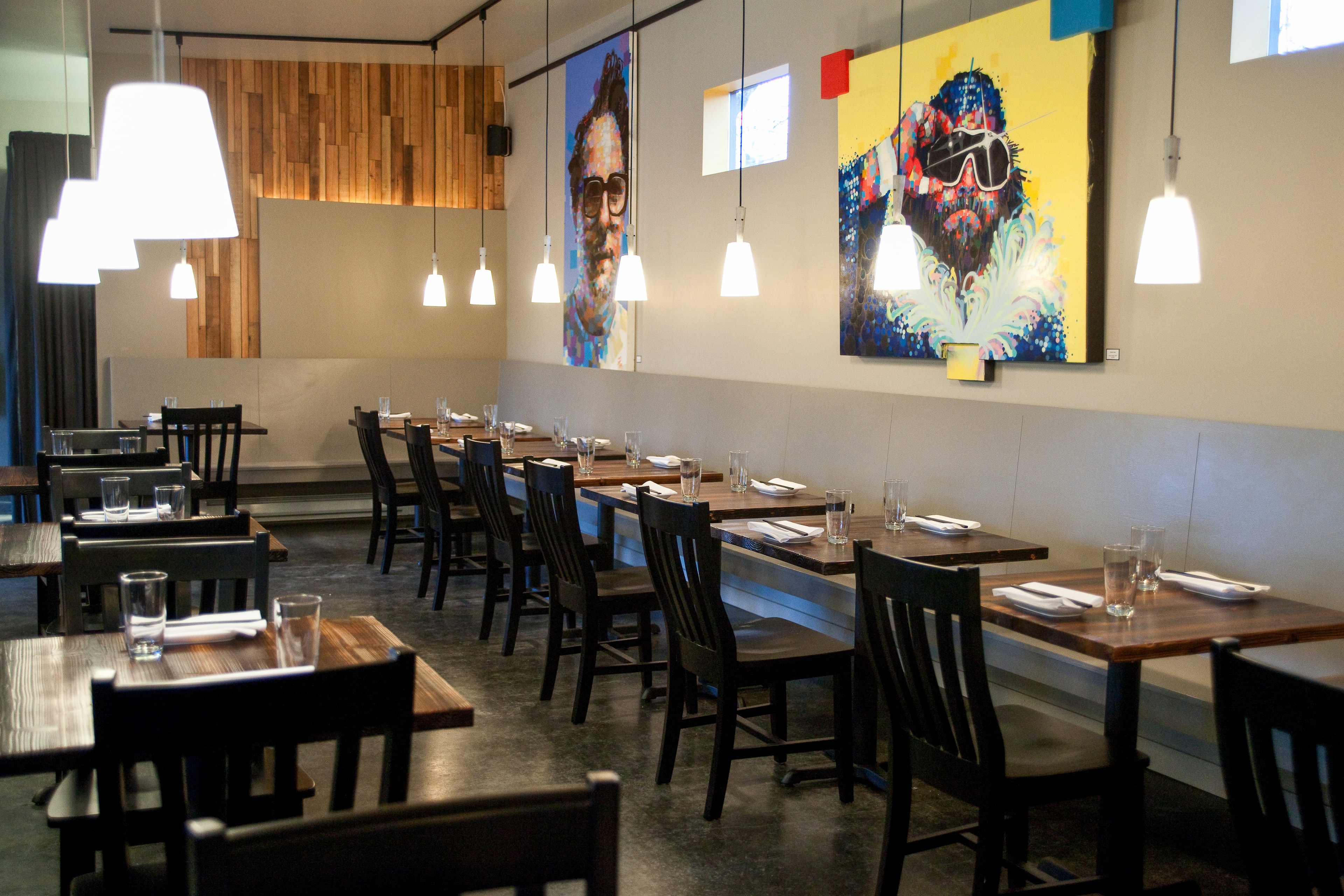 Modern Restaurant with Artwork — Spaces photography by Spice & Ink