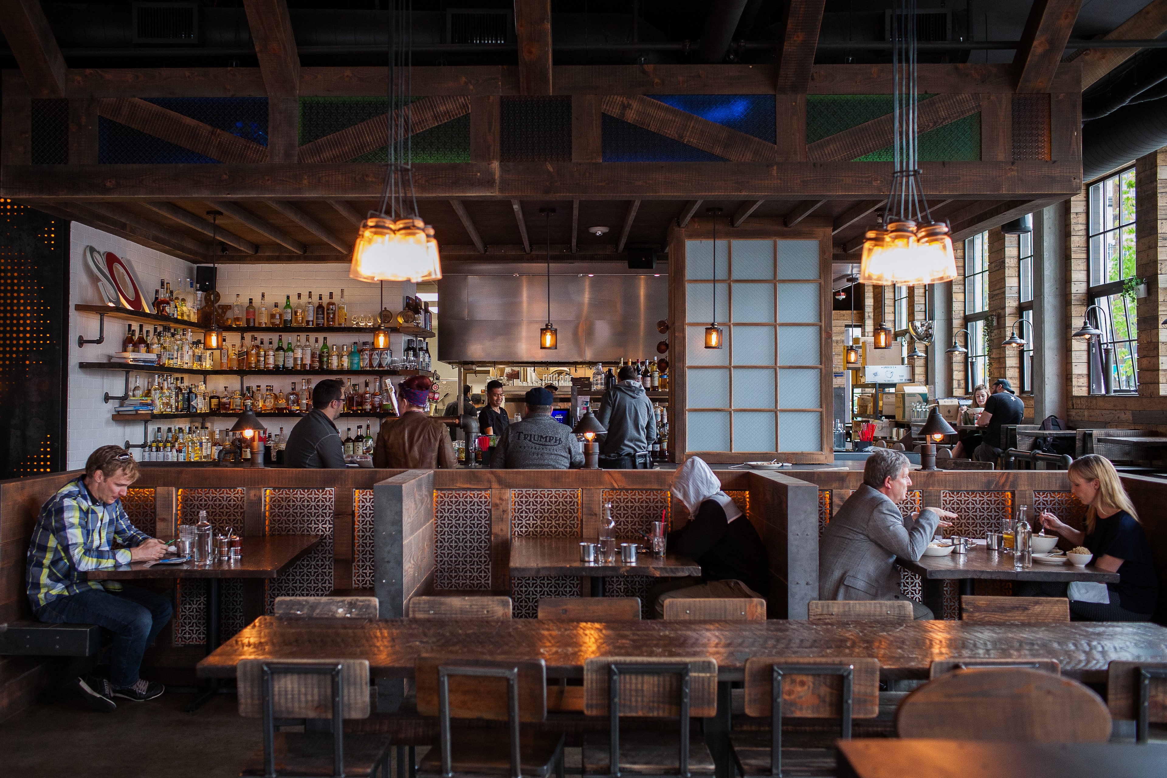 Industrial Bar Restaurant Interior — Spaces photography by Spice & Ink