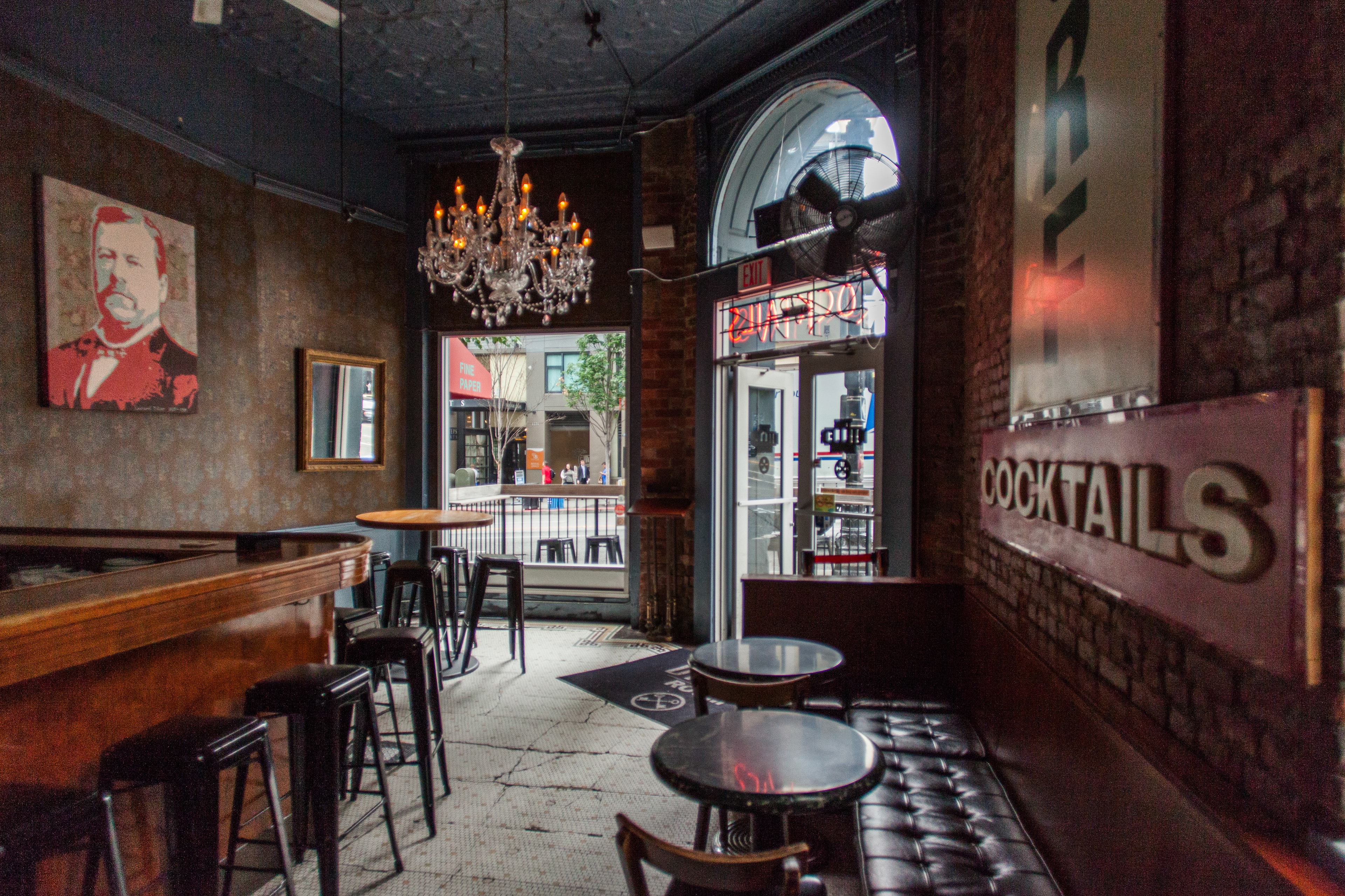 Vintage Cocktail Bar with Brick Walls — Spaces photography by Spice & Ink