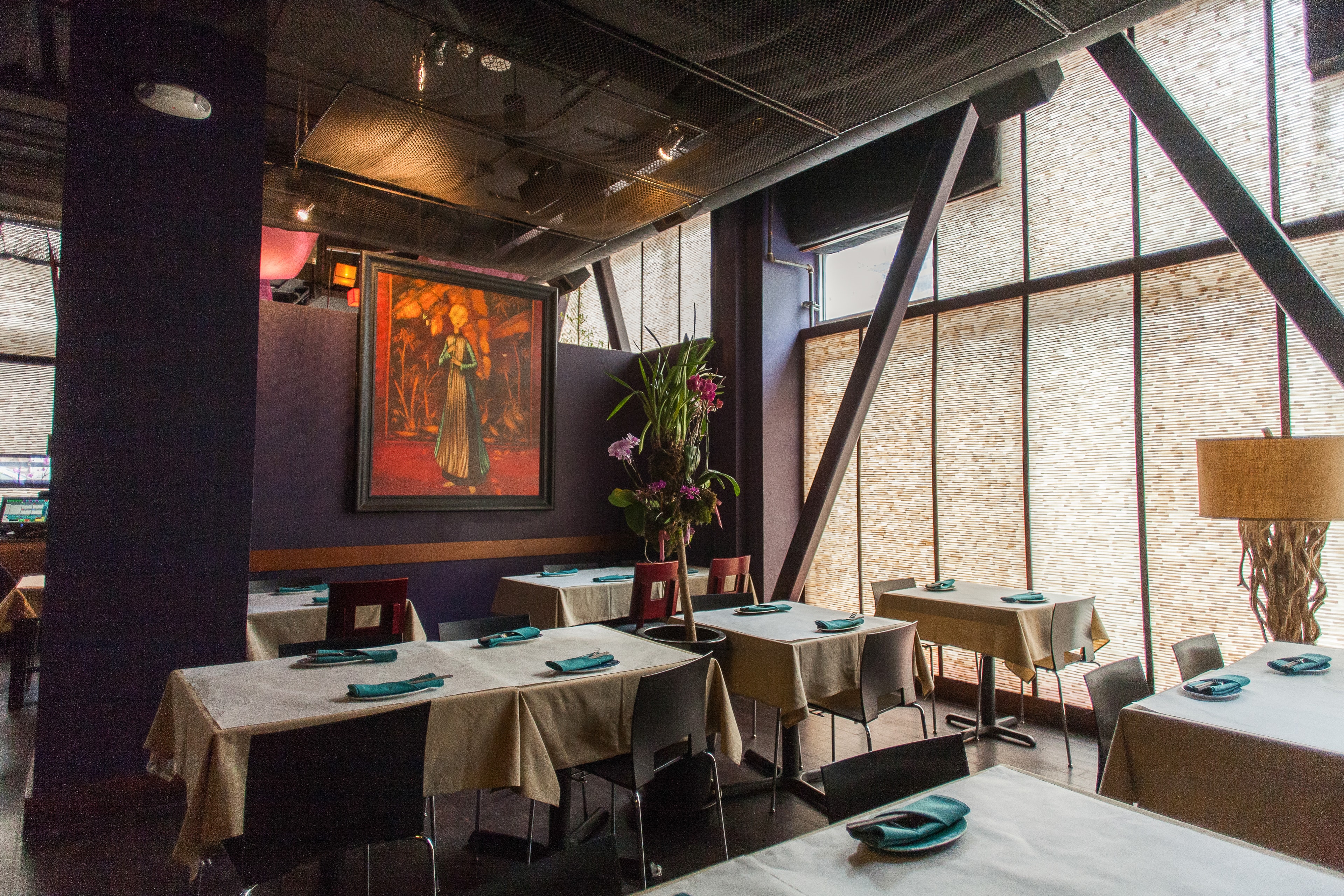 Restaurant Dining Room with Artwork — Spaces photography by Spice & Ink
