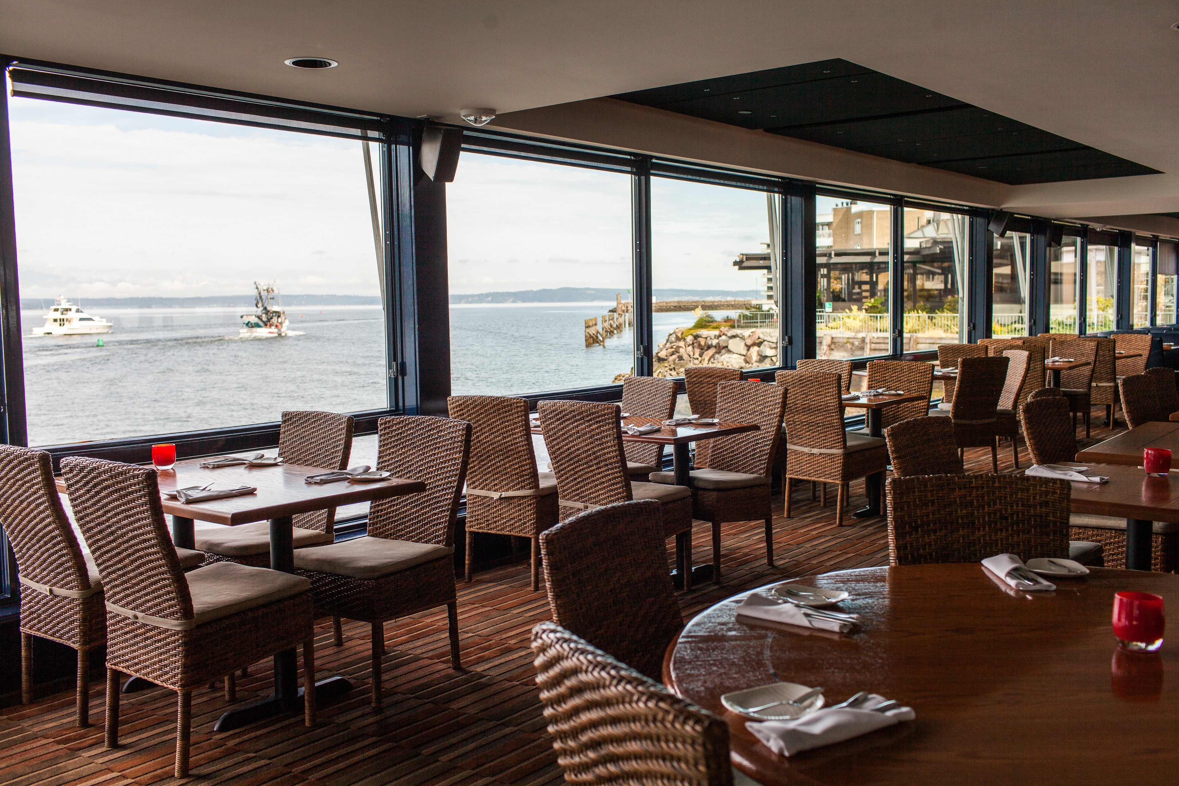 Waterfront Restaurant with Ocean View — Spaces photography by Spice & Ink