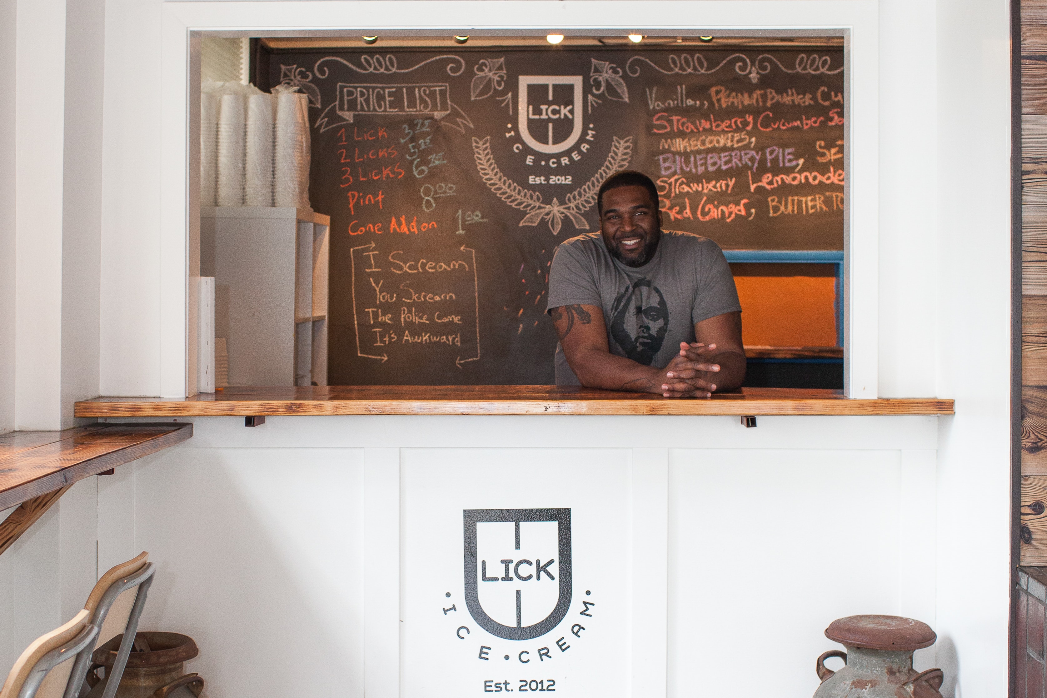 Ice Cream Shop Owner at Counter — Spaces photography by Spice & Ink